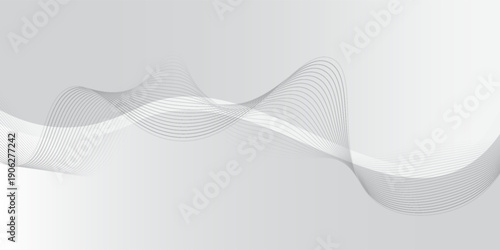 Minimalist white abstract background featuring smooth curved wave shapes and subtle gray gradients. Perfect for business presentations, corporate websites, flyers, and modern design templates.