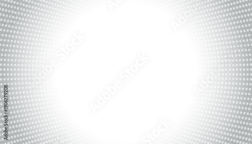 Abstract white circle poka dots spreading out on copy space gray gradient background, Vector illustration