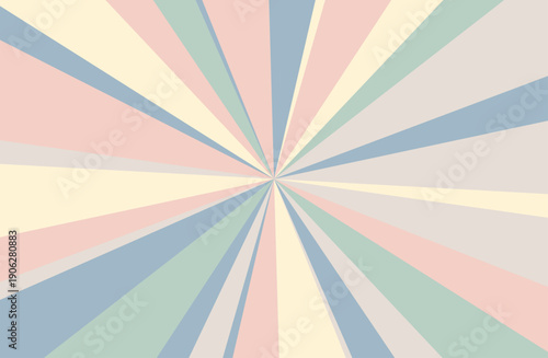 くすみパステルのサンバースト放射背景