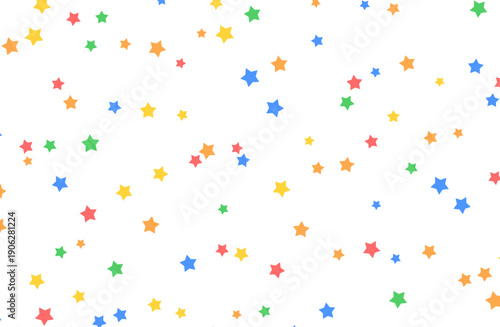 カラフルな星の紙吹雪パターン背景