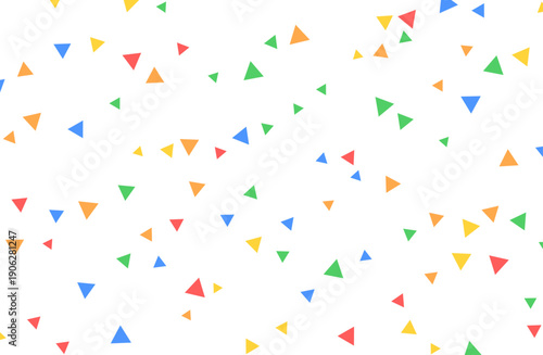 カラフル三角形の幾何学ポップ背景パターン