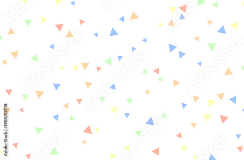 パステルカラー三角形の幾何学ポップ背景パターン