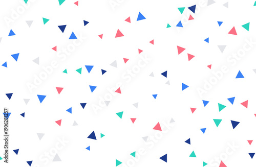 寒色系三角形の幾何学ポップ背景パターン