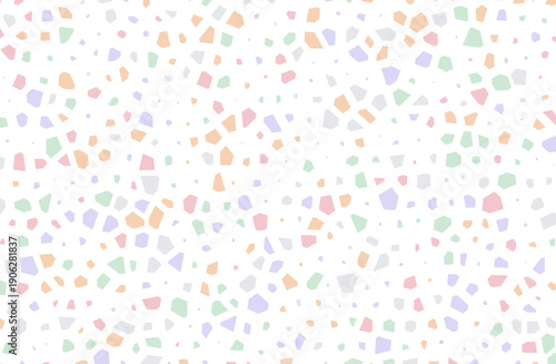 テラゾーパターン背景 パステル配色の抽象デザイン
