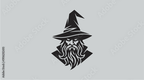 Mystical Wizard Silhouette - A Powerful Symbol of Magic.