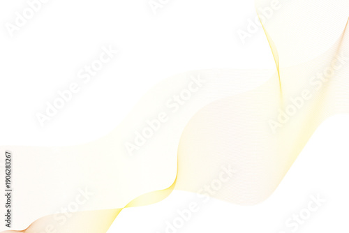 Abstract flowing wave lines in soft yellow and orange gradient representing smooth motion and gentle energy perfect for background design and digital art EPS Vector