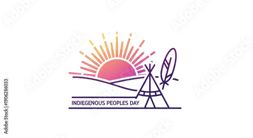 Vibrant Minimalist Design for Indigenous Peoples Day with Sacred Symbols