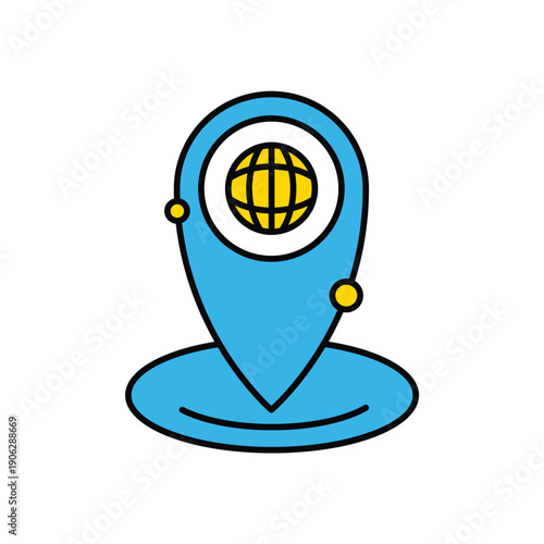 geolocation concept line icon. Simple element illustration. geolocation concept outline symbol design.