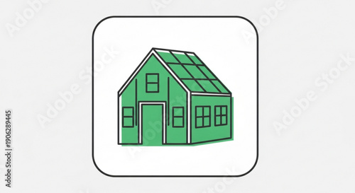 Green house with solar panels on roof eco friendly home sustainable living concept renewable energy environmentally friendly architecture green building solar house energy