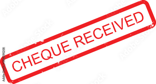 CHEQUE RECEIVED RUBBER STAMP