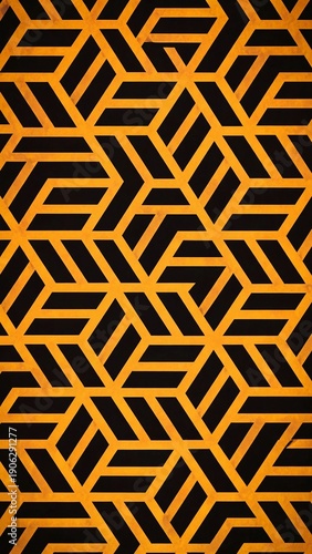 Gold Black Geometric Pattern Background
