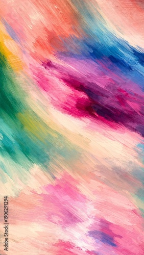 Colorful Watercolor Brush Texture Background
