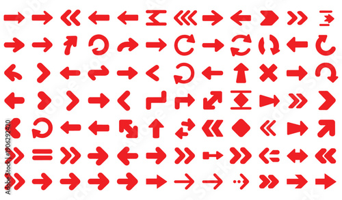 Flat arrow vector, diverse direction vector illustration, navigation, pointing symbols, black arrows icon