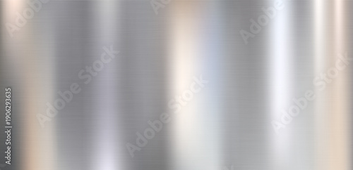 Brushed silver stainless steel texture with horizontal grain