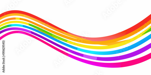 Colorful wavy lines form an abstract vibrant background design element