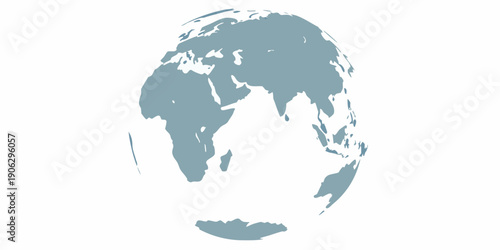 A stylized world map forming the silhouette of a human head