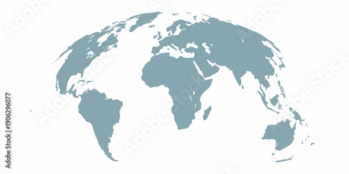 Stylized blue globe illustration on a plain white background