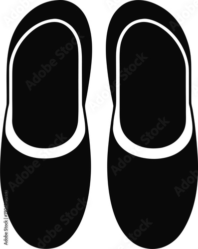 pair of slippers vector icon