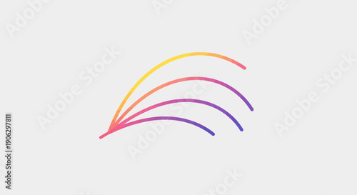 Free Download Vibrant abstract curved lines showcasing a dynamic color gradient on a light background for modern - GFXLoad