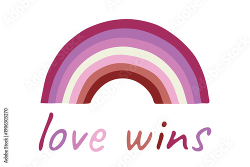 Colorful rainbow shape Lesbian pride flag Happy pride day LGBTQIA community Pride Month Vector hand drawn doodle for posters, stickers, logo, cards