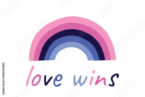 Colorful rainbow shape Omnisexual pride flag Happy pride day LGBTQIA community Pride Month Vector hand drawn doodle for posters, stickers, logo, cards