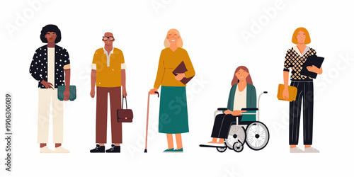 Diverse group of people standing together illustrating inclusivity and representation