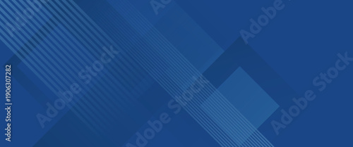 Abstract stripe blue background with dynamic effect. Motion vector Illustration with white lines decoration. Trendy dark navy blue gradients. Can be used for advertising, marketing, presentation