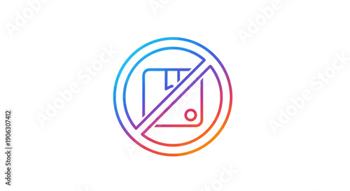 No Package Delivery Icon Illustrating Restricted Shipping Services and Logistics