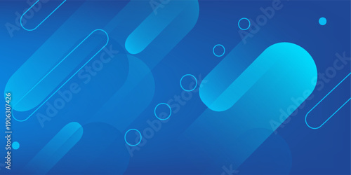 Abstract blue background with diagonal lines. Dynamic shapes composition. Vector illustration