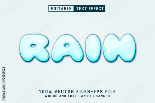 Rain Editable Text Effect