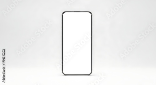 A sleek smartphone outline on a clean white background