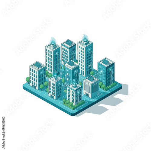 DevOps concept with cloud computing and gear icons for technology and software development.