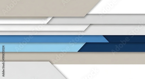 Modern Abstract Geometric Layers with Blue and Gray Professional Palette