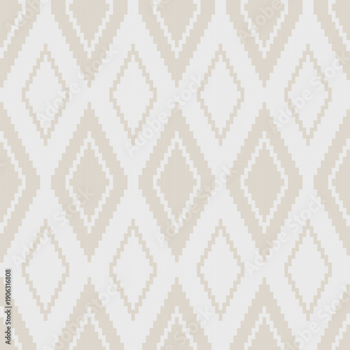 Beige Argyle Knitting Seamless Pattern Design