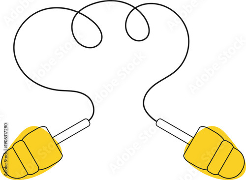 Vector icon of earplugs.