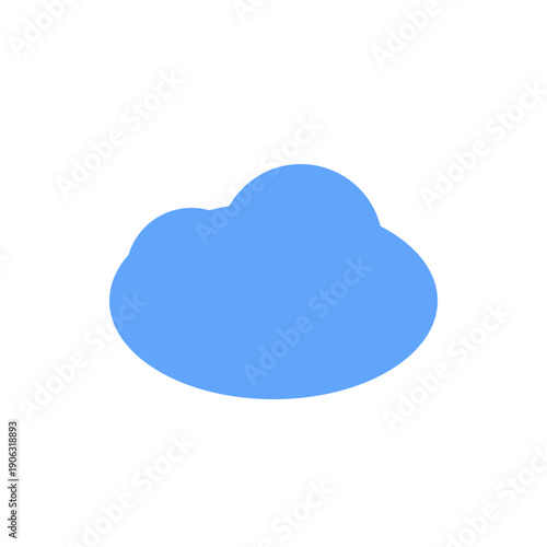 Simple blue cloud icon for weather apps