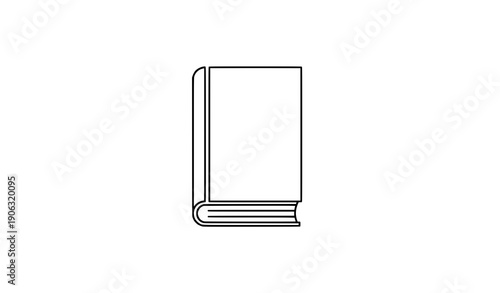 Outline book icon vector illustration black linear style isolated on transparent background