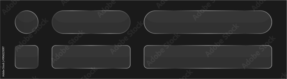 Obraz premium Transparent web button user interface