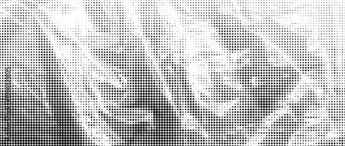 Halftone wrinkled cellophane effect overlay. Dotted crumpled plastic texture. Grainy comic gritty paper wallpaper. Bitmap rough creased film background. Vector creasy surface in cartoon pop art style