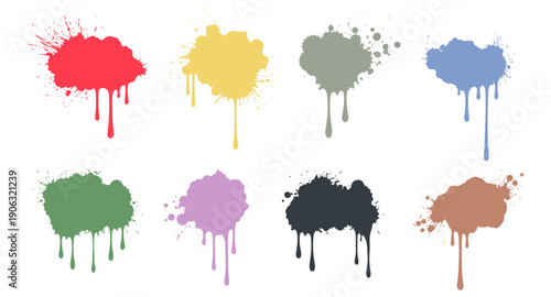 Paint splatter ink drip splash