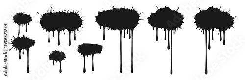 Paint splatter ink drip splash