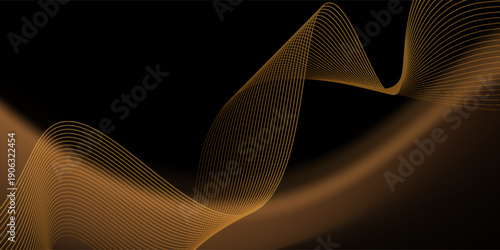 Modern Wave Decorative Invitation. Wedding Entertainment Hollywood Bollywood Night. exclusive flowing