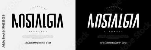 Nostalgia Alphabet Modern Sans Serif Display Font for Branding Graphic Design and Editorial Projects