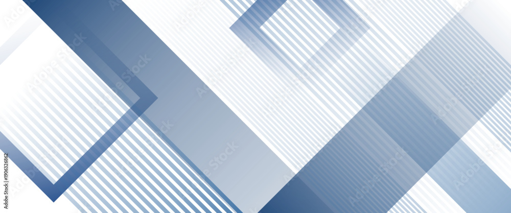 Fototapeta premium Abstract stripe blue background with dynamic effect. Motion vector Illustration with white lines decoration. Trendy dark navy blue gradients. Can be used for advertising, marketing, presentation