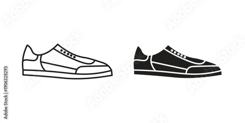 Sneaker icon element for design projects