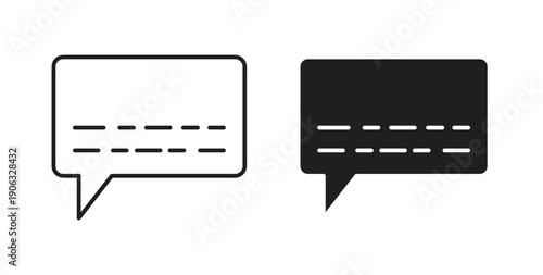 Subtitles icon element for design projects