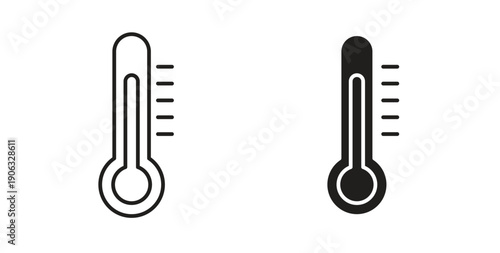Temperature icon element for design projects