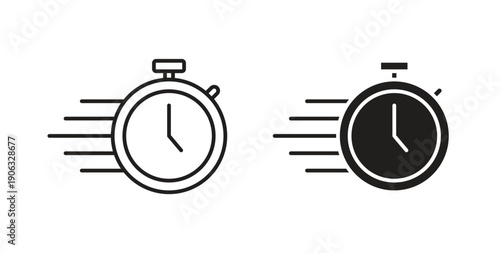 Time fast icon element for design projects