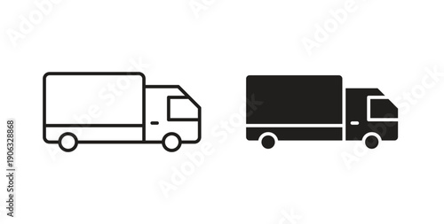 Truck icon element for design projects