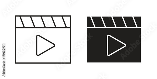 Video icon element for design projects